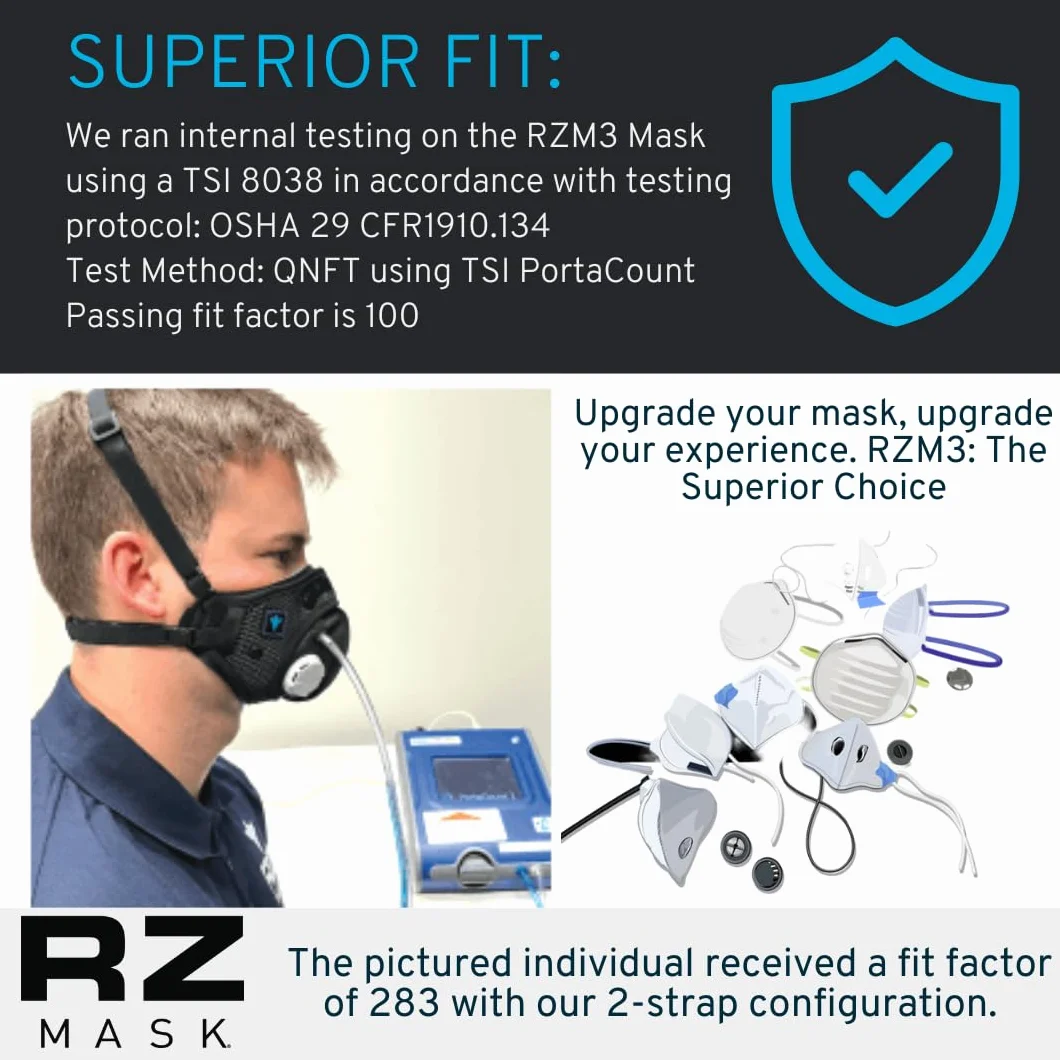 RZ Mask FFP2 - maska przeciwpyłowa antysmogowa z aktywnym węglem - certyfikat CE - etui i 1 filtr gratis