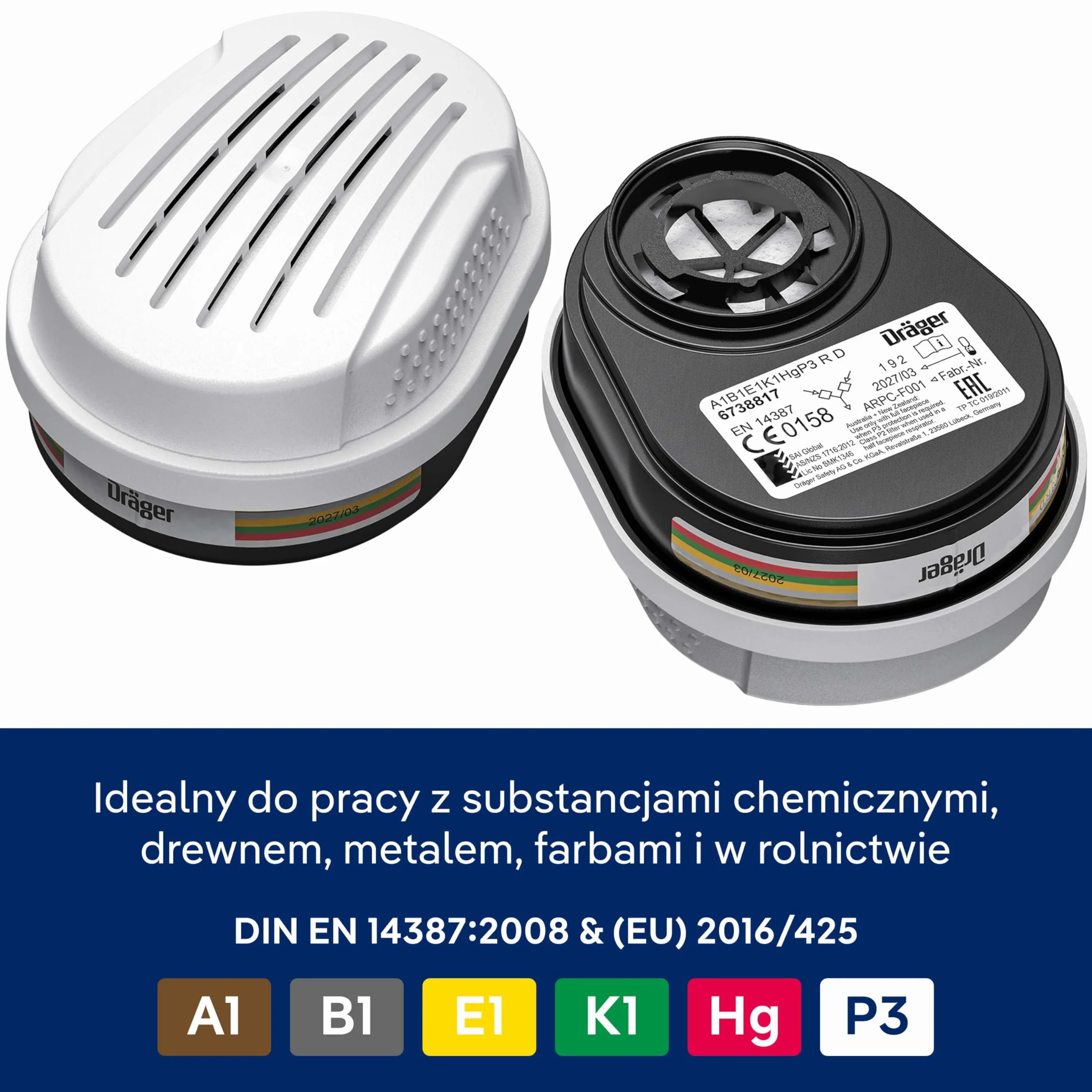 Dräger x-Plore R57794 Półmaska Zestaw Z Filtrem Kombi Abek1 Hg P3, M