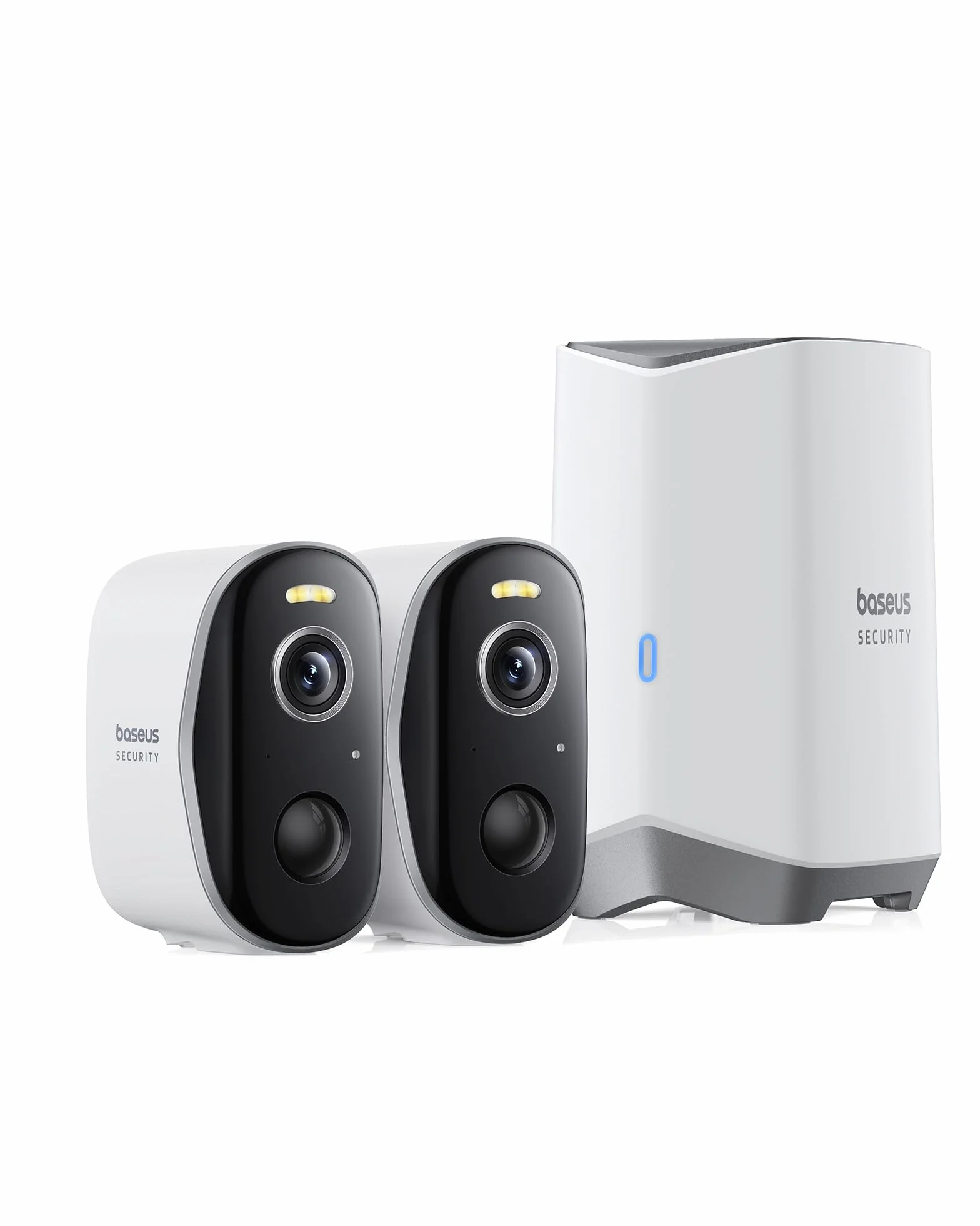 Baseus Security Bezprzewodowa zewnętrzna kamera nadzorująca WiFi, HD 2K, 145 stopni, żywotność baterii 210j, IP67, noktowizor, zewnętrzna kamera wykrywająca człowieka, lokalne przechowywanie - zestaw