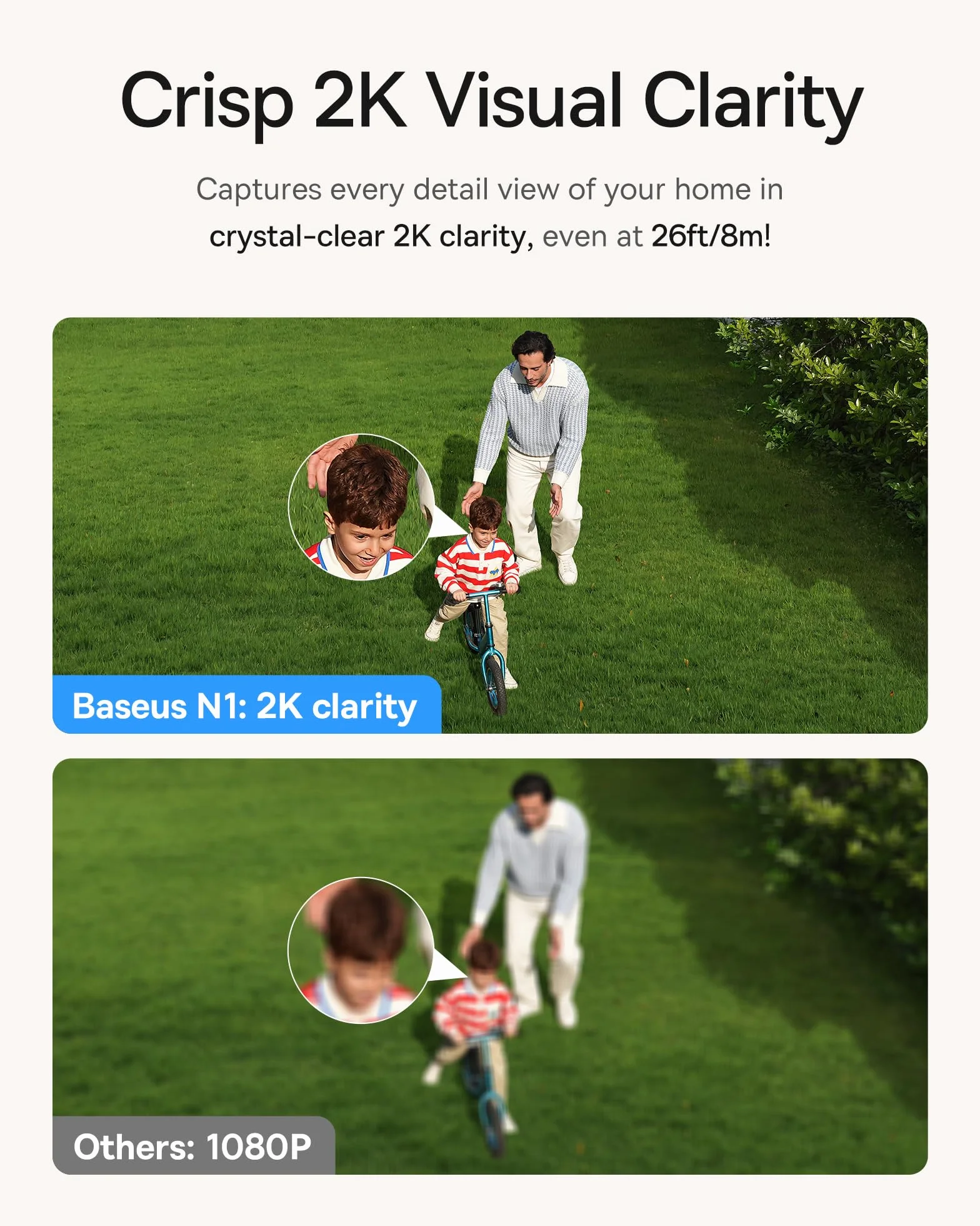 Baseus Security Bezprzewodowa zewnętrzna kamera nadzorująca WiFi, HD 2K, 145 stopni, żywotność baterii 210j, IP67, noktowizor, zewnętrzna kamera wykrywająca człowieka, lokalne przechowywanie - zestaw