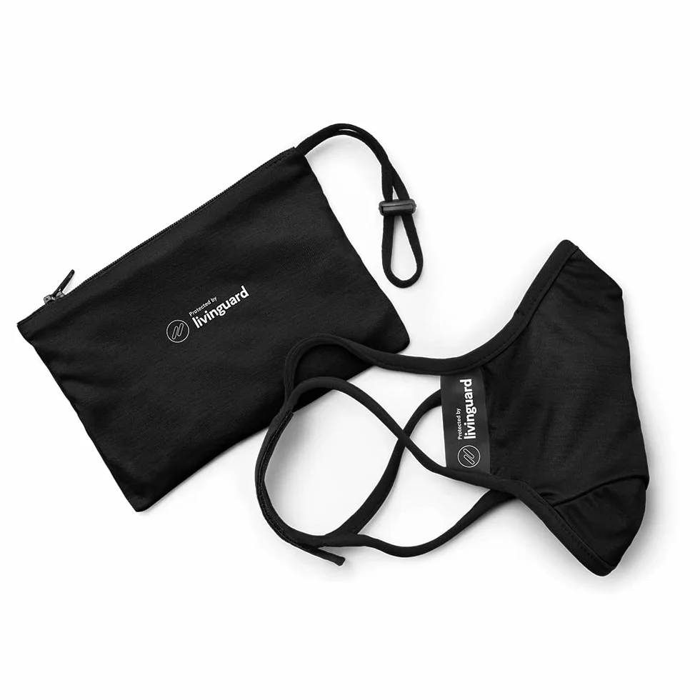Livinguard - Maska fitness, regulowana, nadaje się do prania, lyocell..