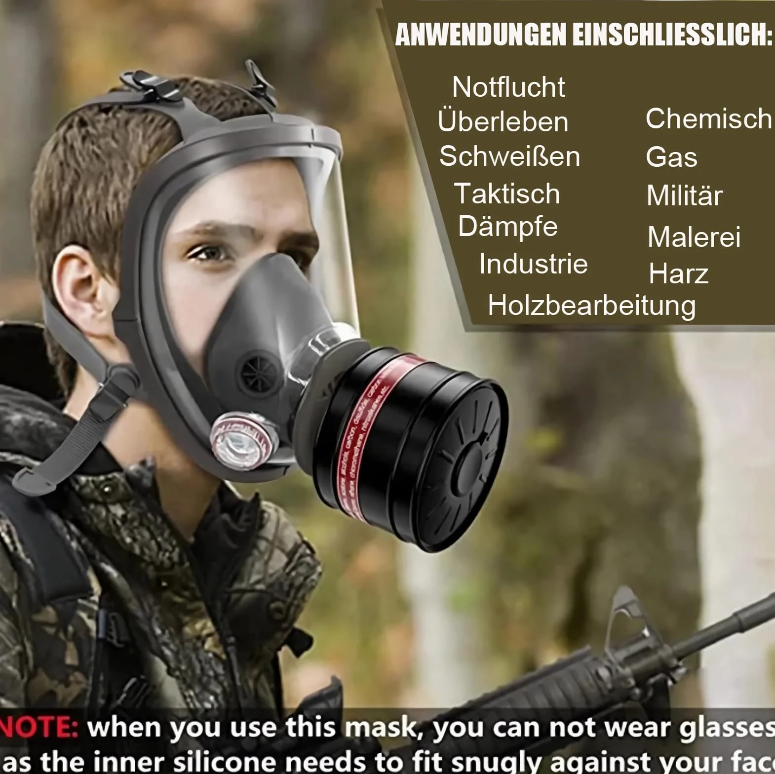 Maski gazowe wielokrotnego użytku na całą twarz będą filtrowane z węglem aktywnym 40 mm, do lakierowania natryskowego, pestycydów, przemysłu chemicznego, dekoracji formaldehydu,