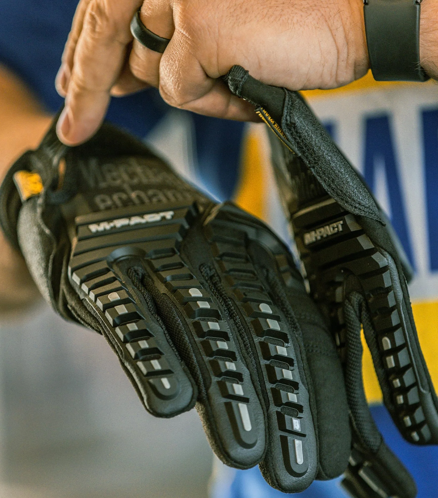 Mechanix Męskie M-pact Mechanix Wear M PACT Rękawice Średni Czarny, CZARNY SZARY, M UK