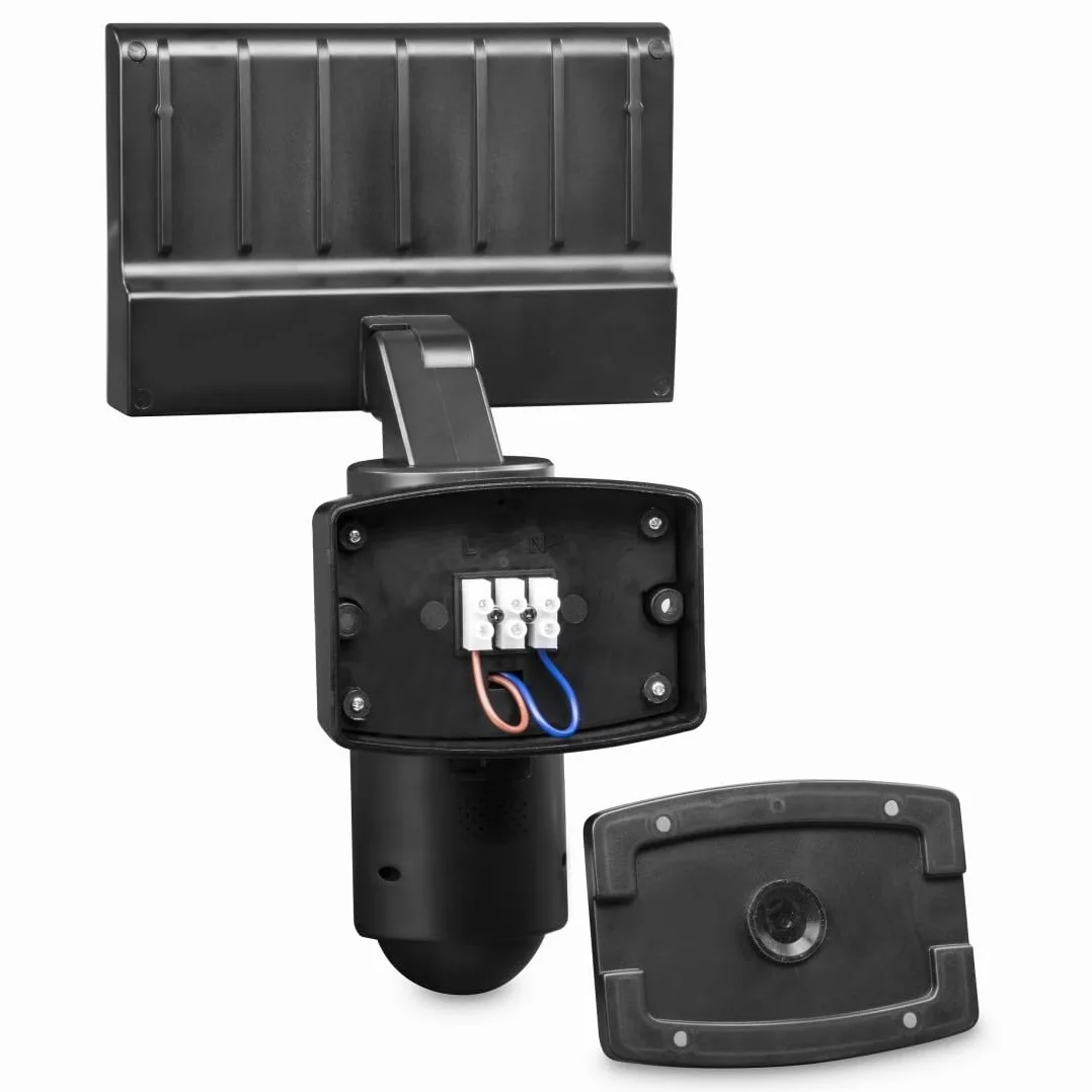Hama kamera zewnętrzna WiFi (monitoring, reflektor, czujnik ruchu, noktowizor, Full HD 1080p, IP54, na kartę pamięci, WLAN) czarna