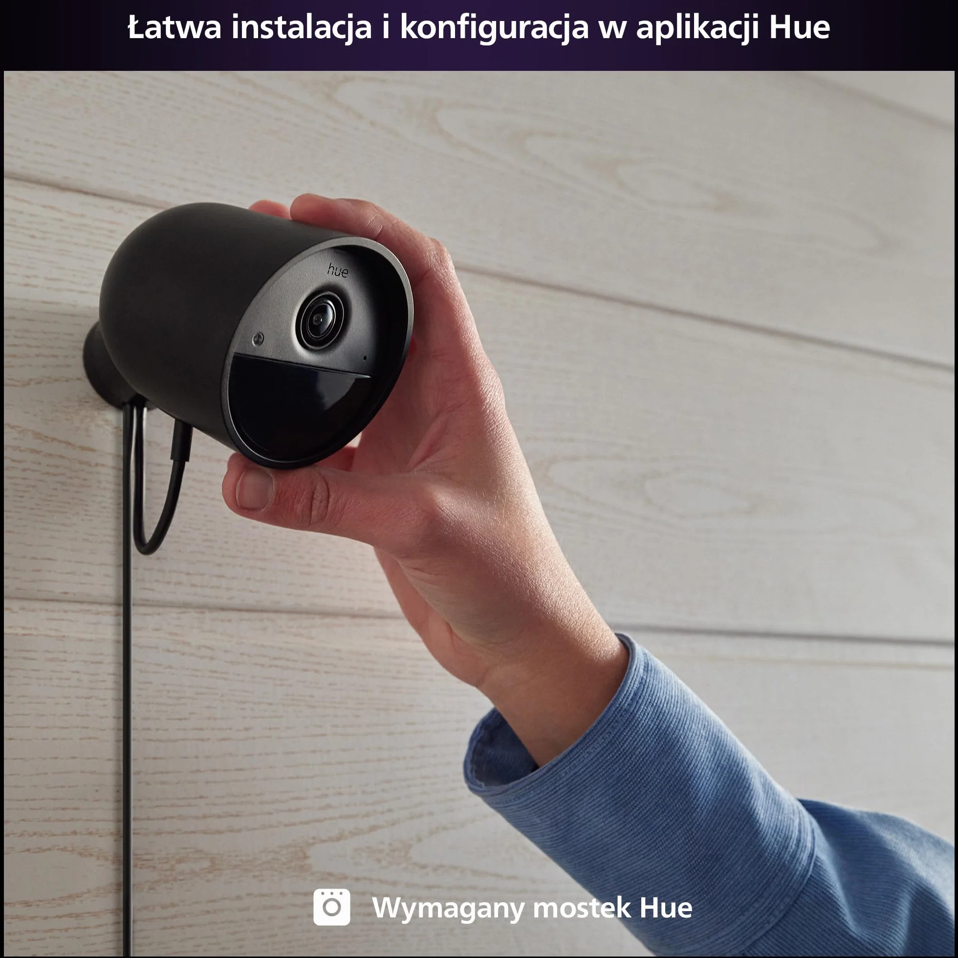 Philips Hue Secure Kabel zewnętrzny 24 V 3 m czarny