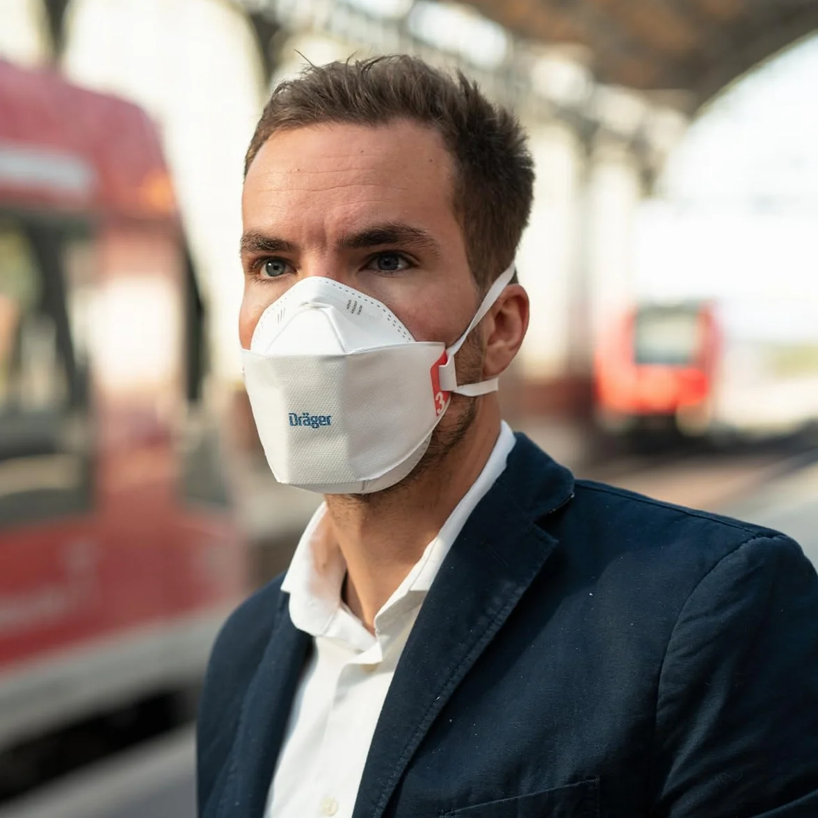 Dräger X-plore 1930 FFP3 - Maska Premium o wysokiej wydajności filtrowania, ochrona przed aerozolami, pyłem i cząstkami stałymi, wygodna i wytrzymała - 20-pak, rozmiar M/L